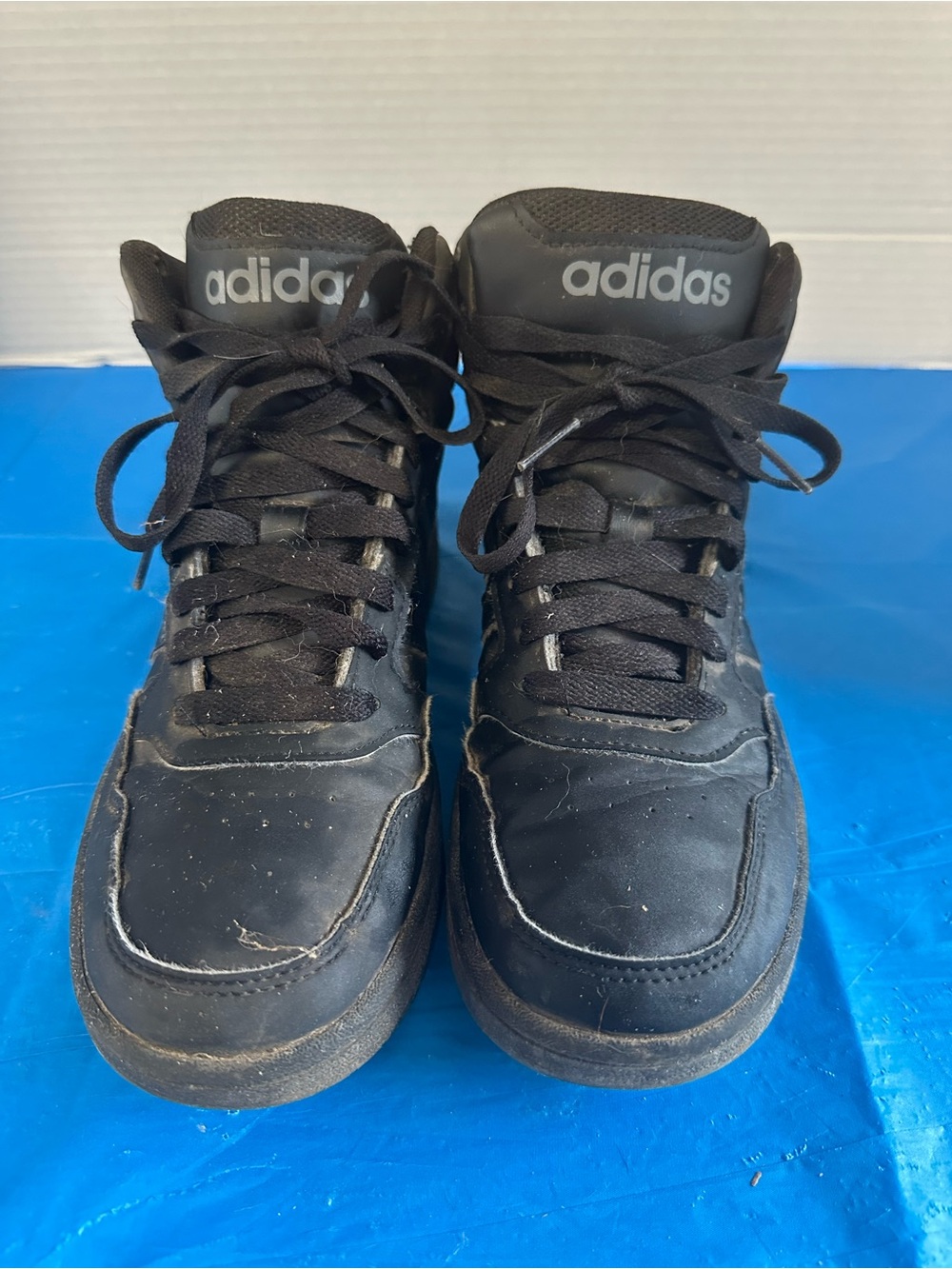 adidas Hoops Mid Basketball Sneakers - All Black